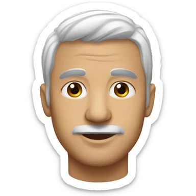 homem branco gordinho careca de ocu sticker