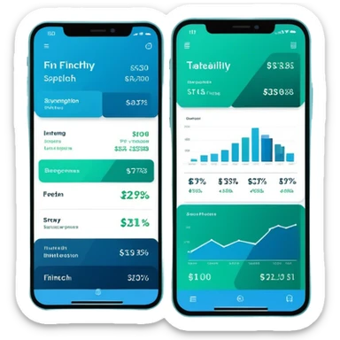 fintech application that leverages AI to predict user spending behavior, provide actionable insights to control expenses, and encourage diverting unnecessary expenses into investments. sticker