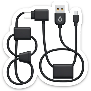 imagen con muchos cables liados y caoticos sticker