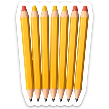 A row of pencils sticker