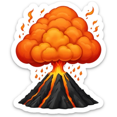 volcanic eruption  sticker