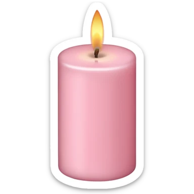light pink candle  sticker