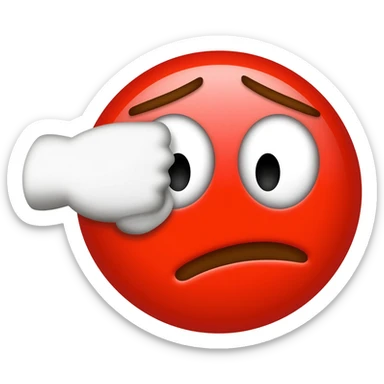 punched in eye sad emoji sticker