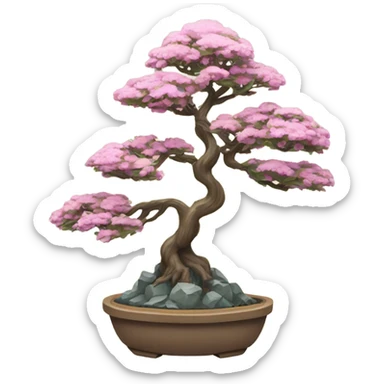 Bonsai tree that’s growing money at the top of a mountain  sticker