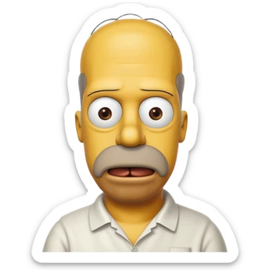 Homer Simpson hungry sticker