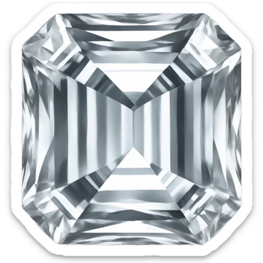 Emerald cut diamond ring  sticker