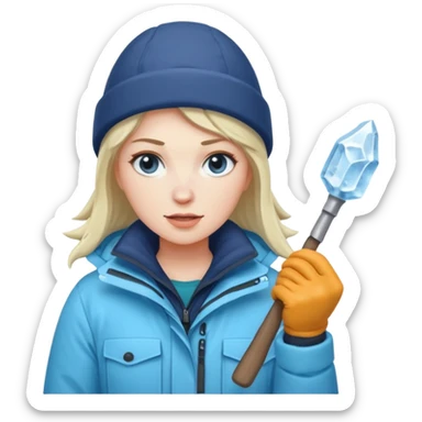 female ice sculptor sticker