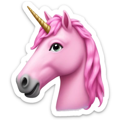 Pink unicorn sticker
