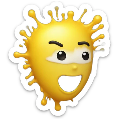 A yellow head exploded, but he is smiling sticker