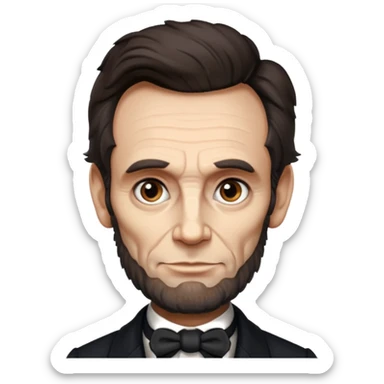 Abraham Lincoln with gray eyes sticker