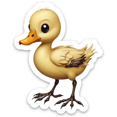 Zombie duckling with spider legs horror sticker