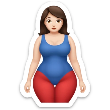 Brunette woman with massive bum sticker