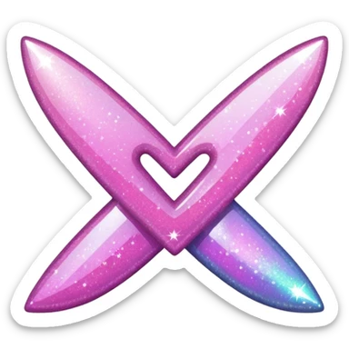 Pink sparkly Checkmark sticker