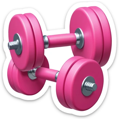 one pink dumbbell, single fitness weight sticker