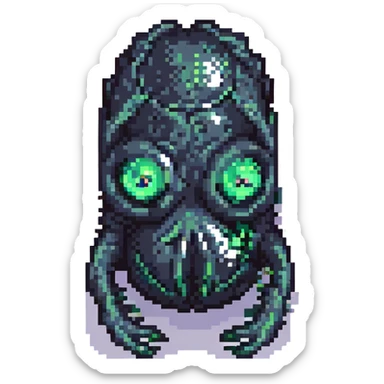 a mysterious black ooze creature sticker