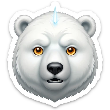 Create a polar bar shooting lasers out of its eyes sticker