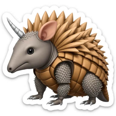 winged armadillo sticker
