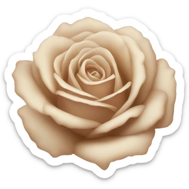 beige rose no stem sticker