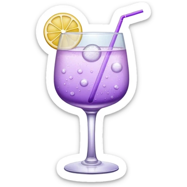 Cocktail light purple with high glass sticker