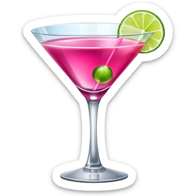 cosmopolitan pink cocktail sticker