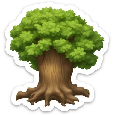 Old oak tree sticker