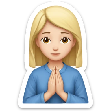 Mara prays (skyrim) sticker, white background sticker