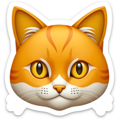 Kanatları olan denizin hemen üstünde uçan beyaz kanatlı turuncu sarı kedi sticker