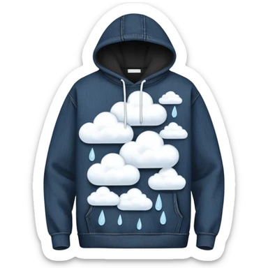 The white spots on this Black Denim Tears Hoodie take the shape of circular, cloud-like formations, resembling soft cotton wreaths. Each spot appears as a ring of irregular, fluffy shapes, giving the design a natural and organic feel. The scattered placement across the black fabric creates a striking contrast, making the hoodie both bold and artistic. sticker