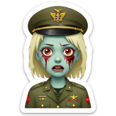 garota zumbi no exército sticker