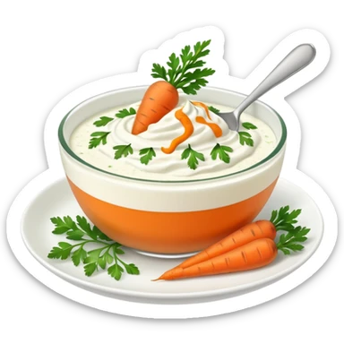 Traditional Turkish carrot yogurt mezze sticker