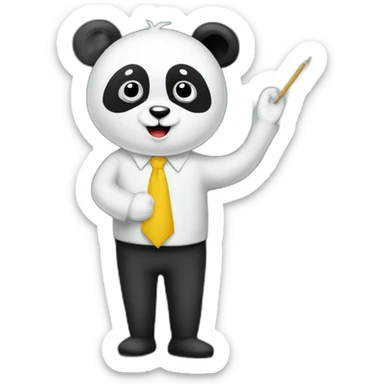 panda teacher chalkboard sticker