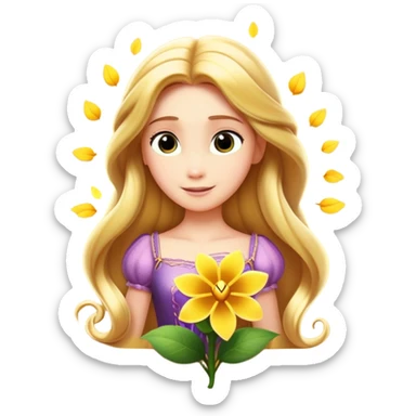 rapunzel flower from the movies sticker