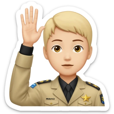 Shinzou wo sasageyo salute pose sticker