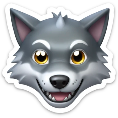 Shiny Wolf-Pokémon with a shark tail and a shark fin on back Full Body sticker