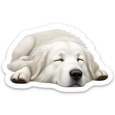 Sleeping Great Pyrenees  sticker