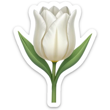 white tulipe sticker