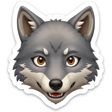 the wolf in the little red riding hood story sticker