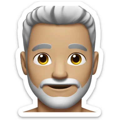 silver skinned man muscular man sticker