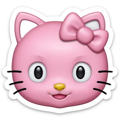 pink hello kitty head sticker