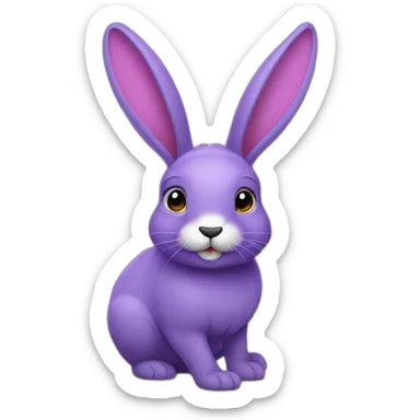Conejo morado sticker