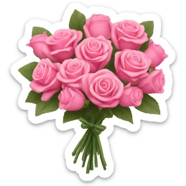 Pink bouquet of roses sticker