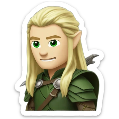 legolas fusioné avec sauron sticker