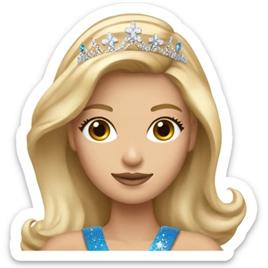 Miss Universe from Europe with medium blonde hair sticker