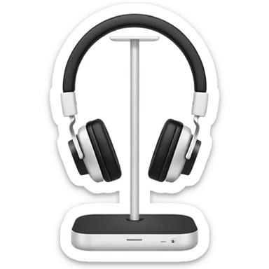 headphones stand white sticker