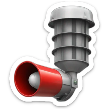 emergency siren color red sticker