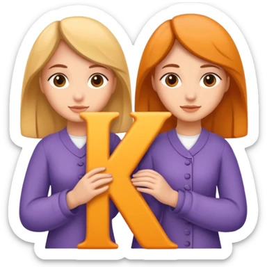 Create two letters, N and Y, in the shape of sisters.  sticker