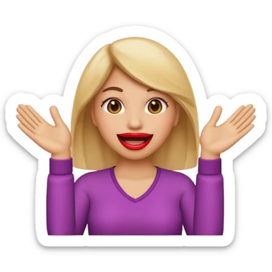 I want an emoji with big lips and hands with an sassy vibe sticker