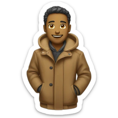 Chat avec manteau sticker