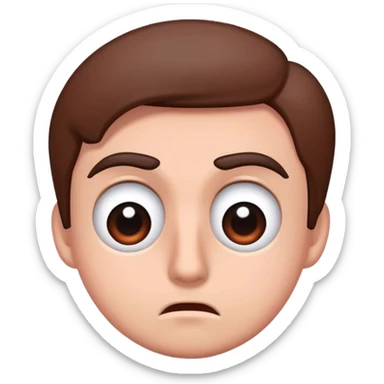 Raised eyebrow looking to the side visibly confused  sticker