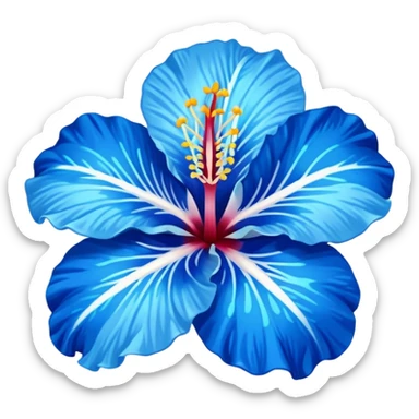 ultramarine hibiscus w cyan center 
replace purple/yellow with whitw sticker